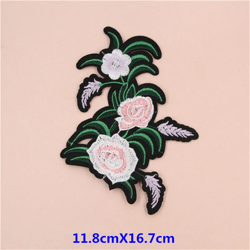 Нашивки в виде Розы с цветочной вышивкой для одежды наклейки полоску сделай сам |