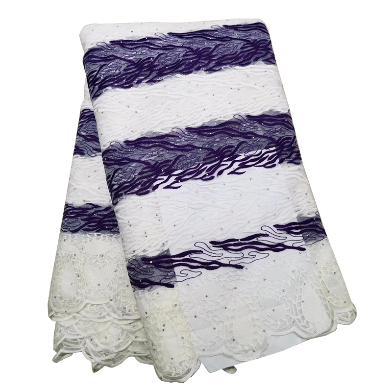 Лидер продаж 5 ярдов темно синяя африканская кружевная ткань 2019 высокое качество