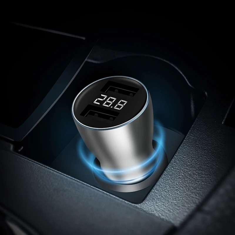 Автомобильное зарядное устройство ZMI Dual USB Quick Charge 3 0 цифровое напряжение/ток