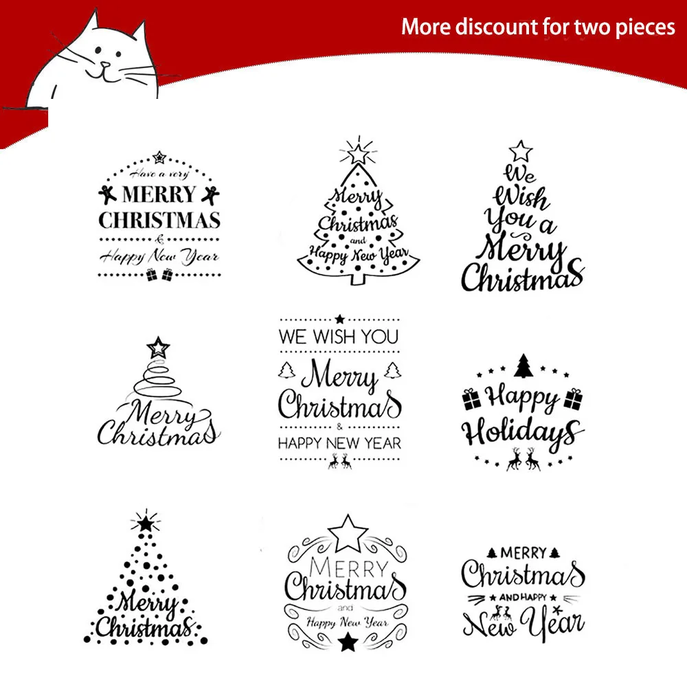 

Christmas Greetings Tree Clear Stamps For Scrapbooking Card Making Photo Album Silicone Stamp DIY Decorative Crafts