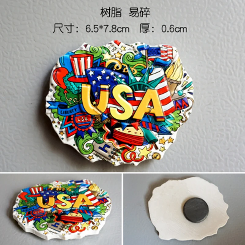 Стикеры для холодильника Соединенные Штаты Япония путешествия США сувениры