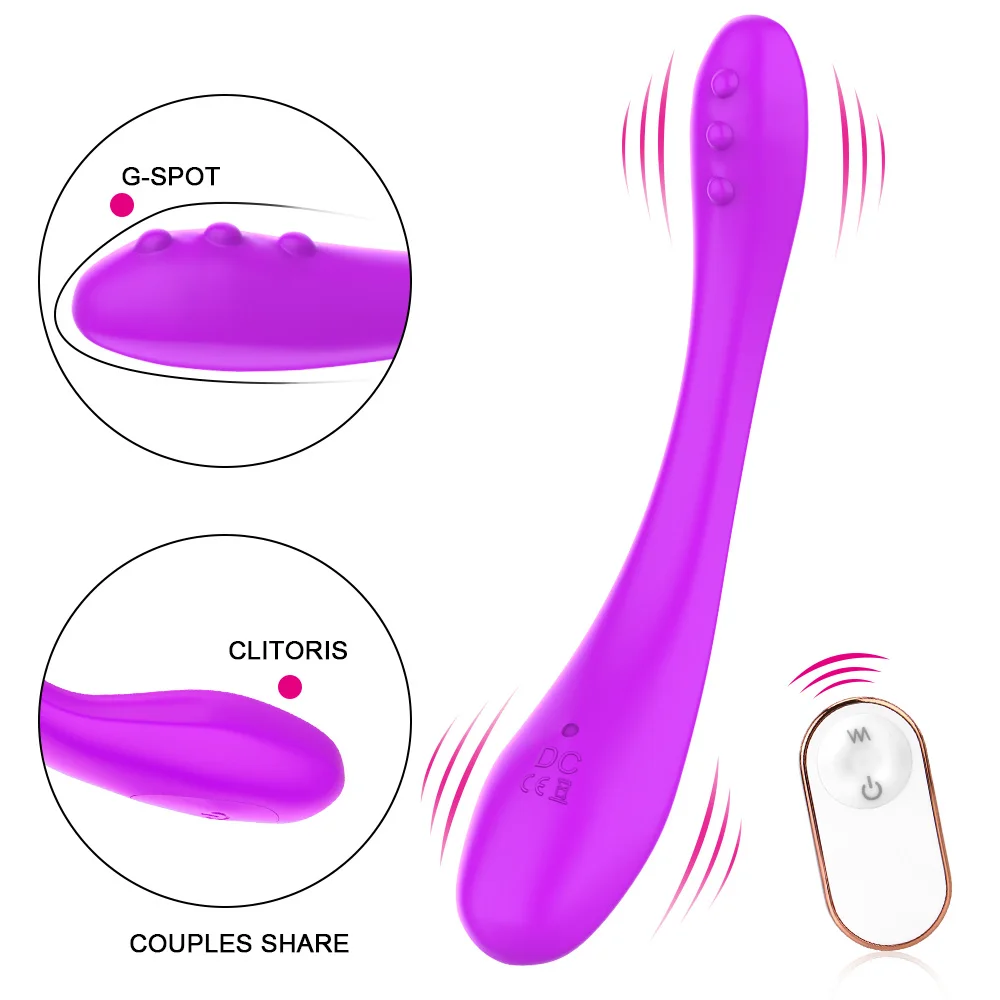 

9 Speeds Bendable Double Ended G-Spot Clitoral Stimulator Vaginal Massager Dildo Vibrator Female Masturbator Sex Toys for Woman