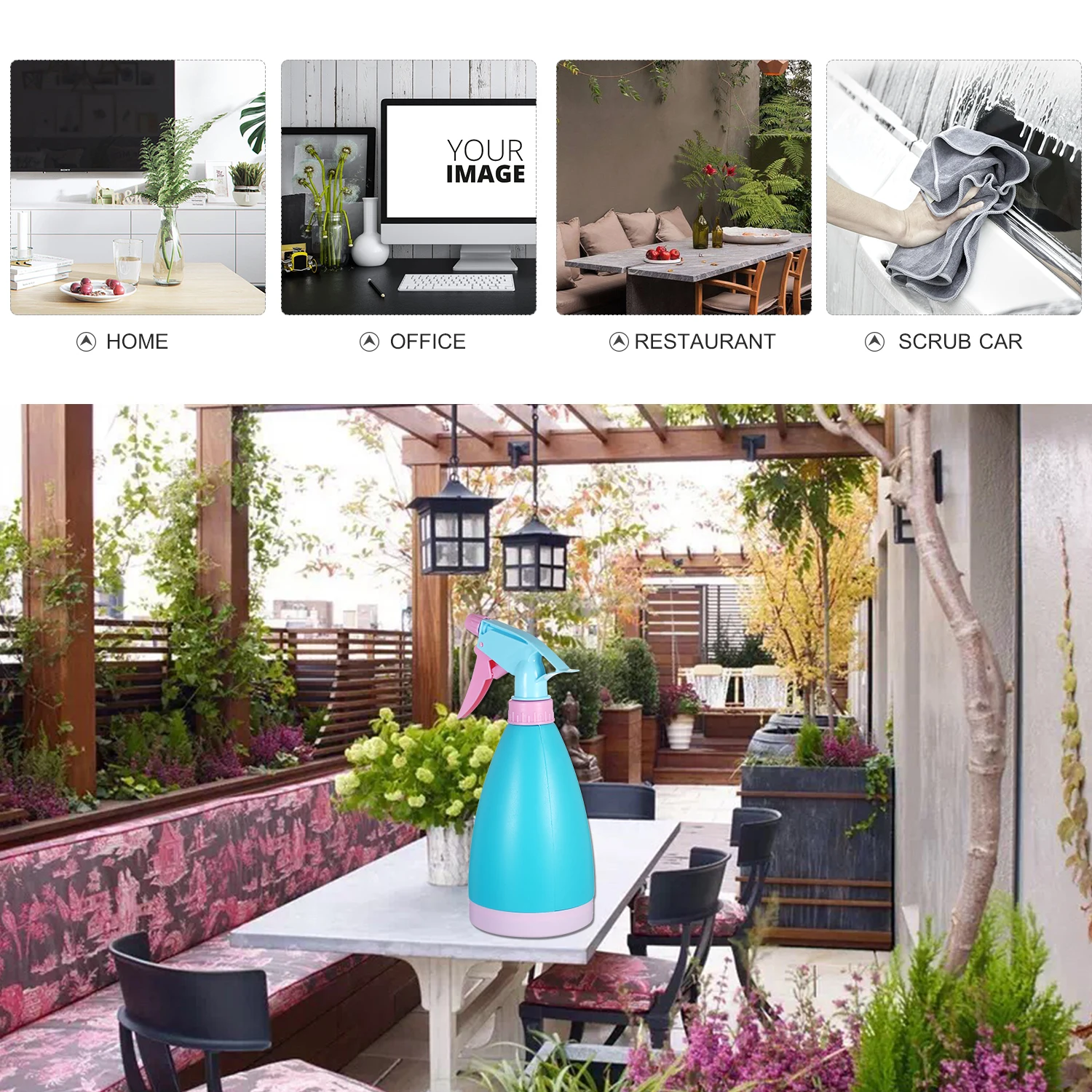 Пустая бутылка распылитель 500 мл герметичная Регулируемая насадка многоразовые