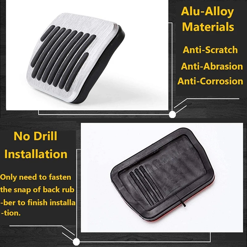 Чехлы для педалей без дрели Mazda MAZDA3 2019-2020 противоскользящая алюминиевая педаль