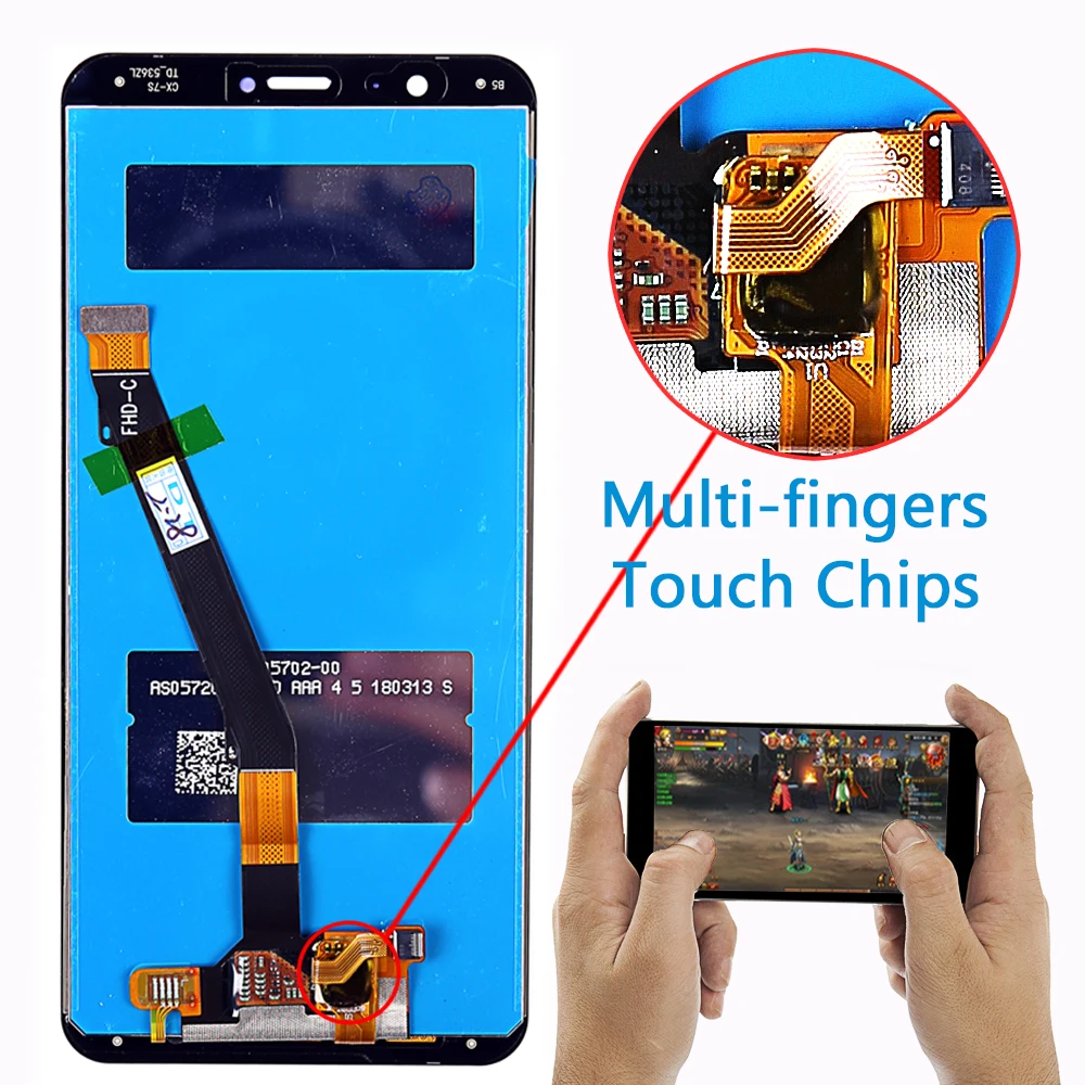 Huawei P Смарт 5 65 дюймов ЖК-дисплей сенсорный экран дигитайзер DT1 рамка в сборе 2160*1080