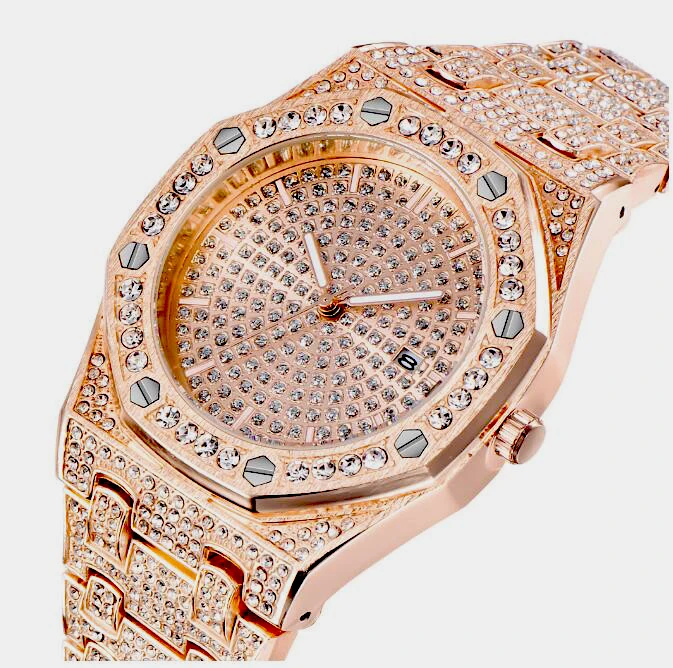 Мужские часы 2019 Роскошные брендовые дизайнерские кварцевые с бриллиантами для