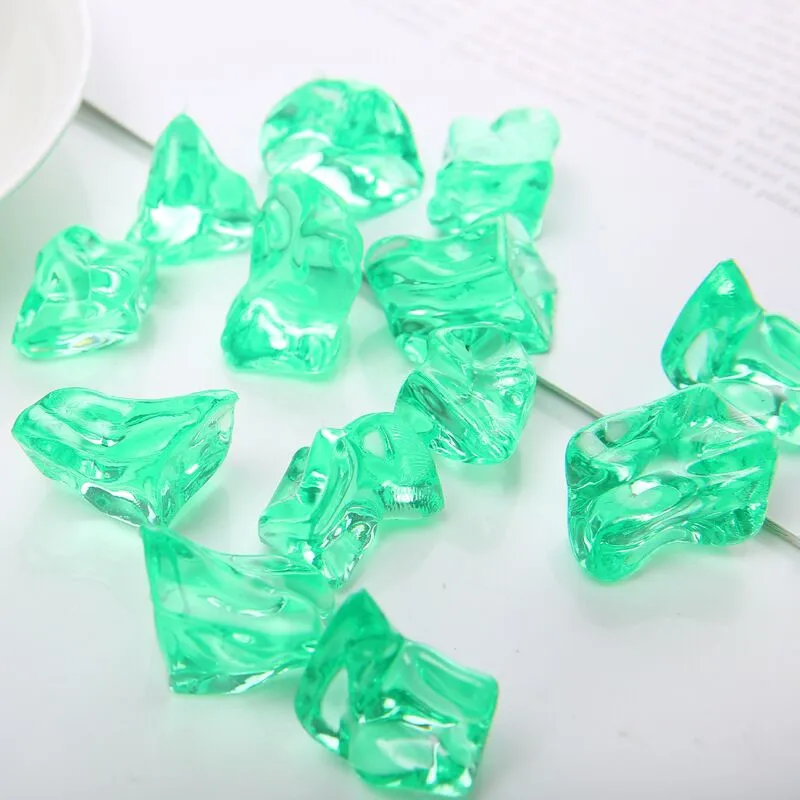 10 шт. разноцветные акриловые кристаллы в форме льда из камня неправильной формы