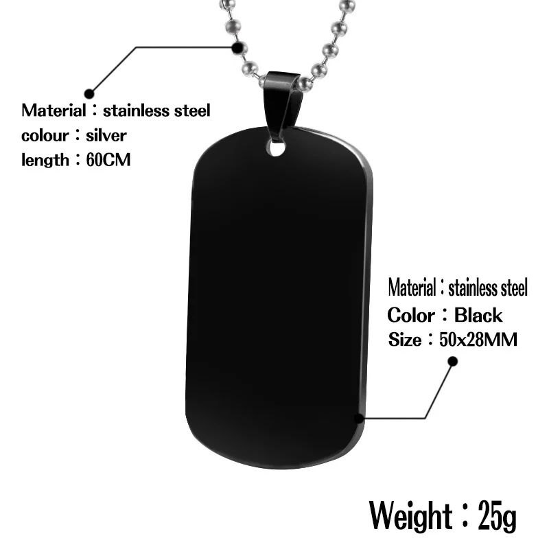 Мужская модная бирка для собаки из сплава черная подвеска Ожерелье моего