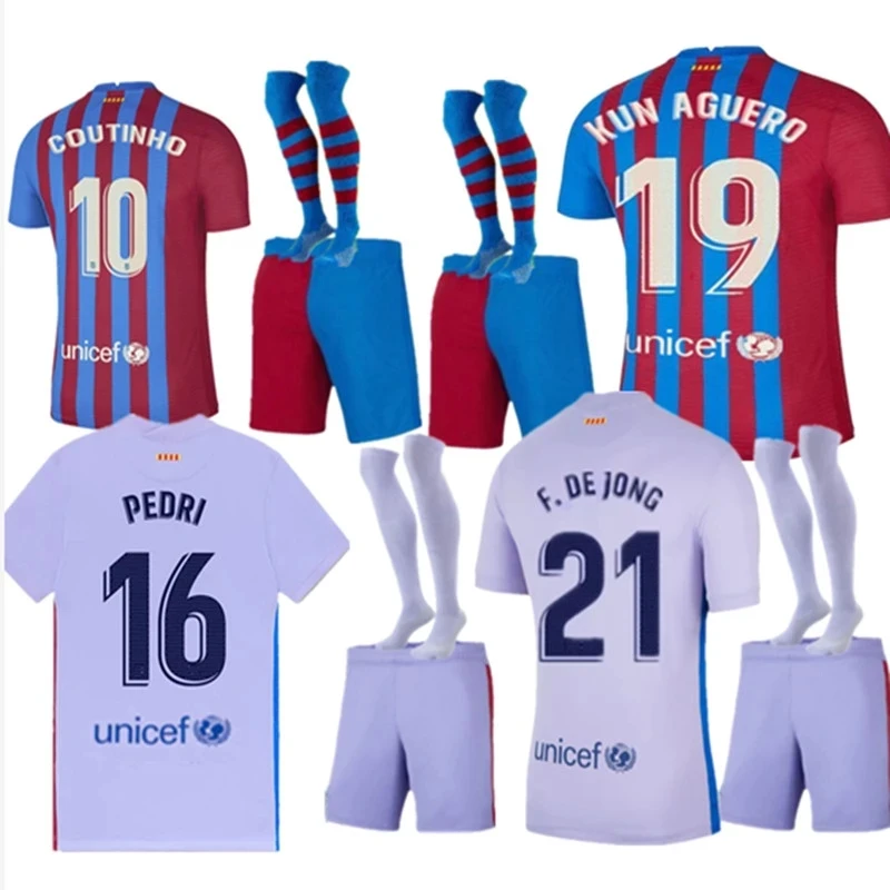 

Free Shipping Best Sale +Sock 2021 Top 2022 21-22 Custom Shirt Adlut+kids Top Thai Barcelonaes Best Quality