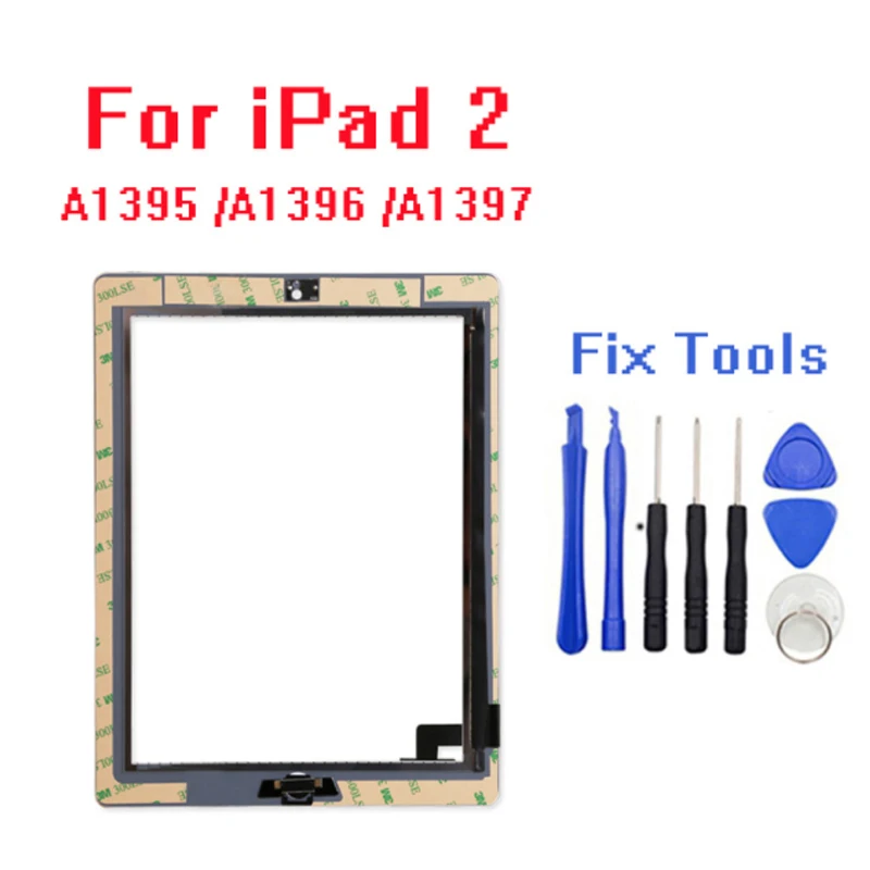Стеклянный сенсорный экран A1395 A1396 A1397 для iPad 2 замена дигитайзера + Главная Кнопка