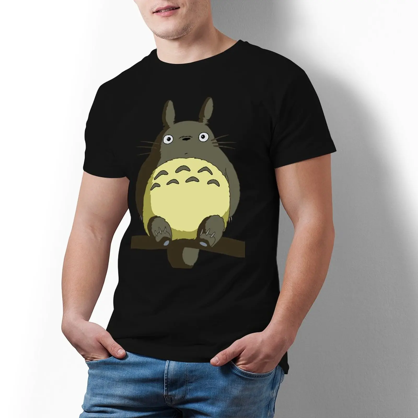 

Футболка Totoro мужская с принтом, Модная хлопковая тенниска с коротким рукавом, летняя майка, 5xl