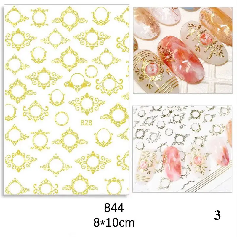 

3d Nail Art Line For Nail Art Decoration Gold Plated Nail Foil Nail Slider 3d Nail Sticker Tassel Stripe French Nail Lines