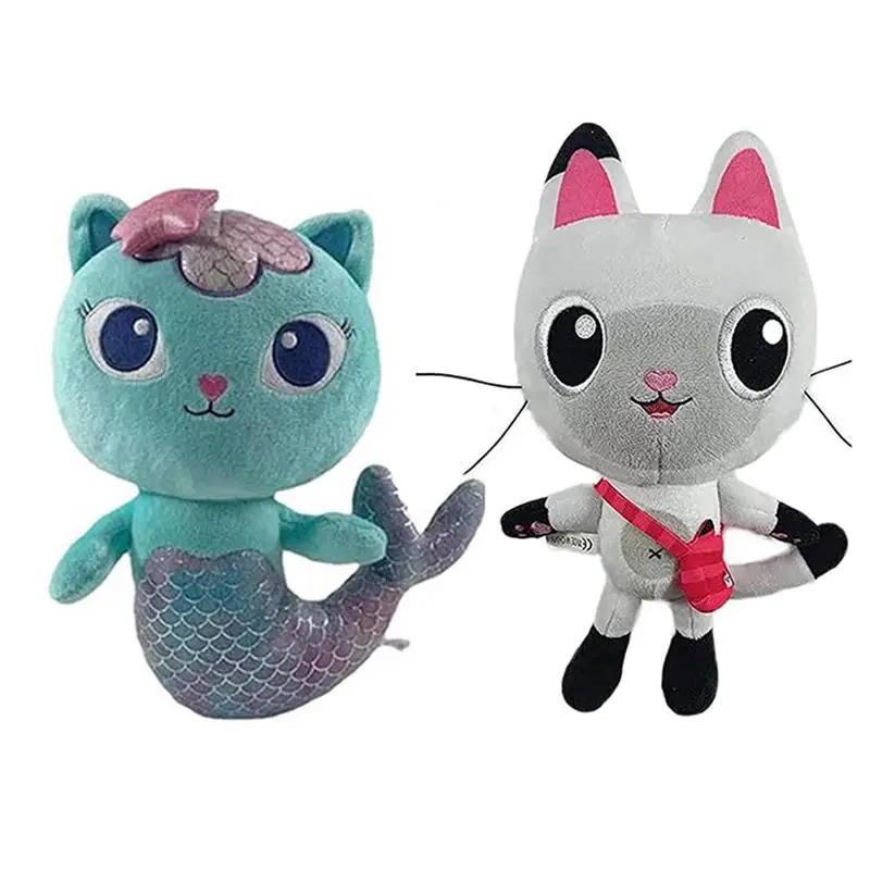 

New Gabby Dollhouse Plush Toy Mercat Cartoon Stuffed Animals Mermaid Cat Mermaid Plushie Dolls Kids Birthday Gifts Cat Plush Toy