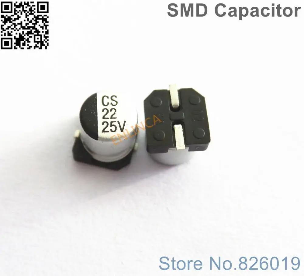 500 шт./лот 25 в 22 мкФ SMD алюминиевые электролитические конденсаторы Размер 5*5 4 |