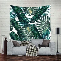 tropical plant tapestry wall hanging polyester thin bohemia cactus banana leaf print tapestry beach towel cushion