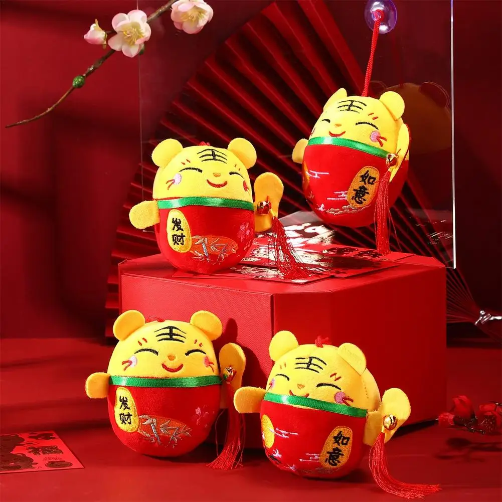 

2022 Year Of The Tiger Decor Lucky Fortune ​Mascot Doll Zodiac Tiger Doll Pendant Chinese New Year Hanging Ornaments Plush Toy
