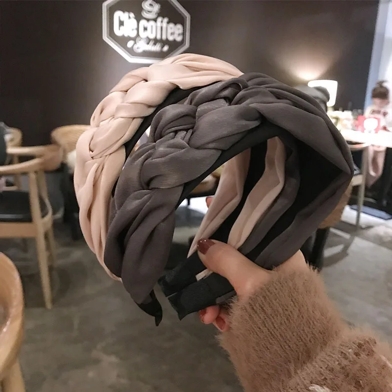 2021 Fashion New Solid Color Cross Knot Headbands For Women Girls Hairbands Sweet Hair Hoop Headwear Accessories |