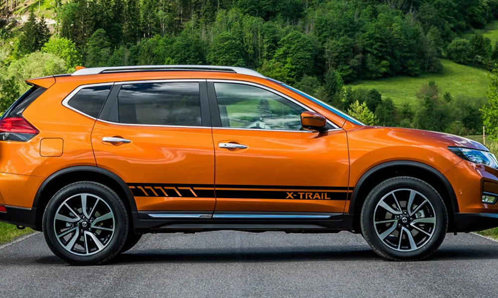 2 шт. автомобильные боковые полосы наклейки для NISSAN X-TRAIL DIY Автомобильная виниловая пленка Стайлинг наклейка украшение автомобиля Принадлежности для тюнинга