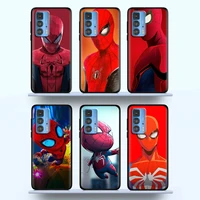 Marvel Sipderman Painting For Motorola Moto G60 E6i E7i Power Edge Pro Lite Fusion 2021 Soft Black Phone Case