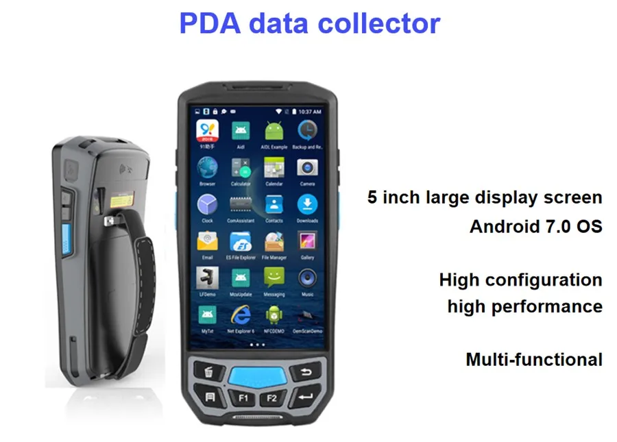 Можно крепить любые приспособления: PDA штрих-код 1D 2D QR код ридер 4G, Wi-Fi, коврик для мыши с Клеймор NFC прочный КПК на базе Android pos-терминал с термальным принтером