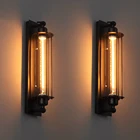 Ретро Промышленный Утюг бра кантри, ручной стержень, для кафе, для чердак балкон крыльцо освещение декор из кованого железа лампа рифленая настенный светильник