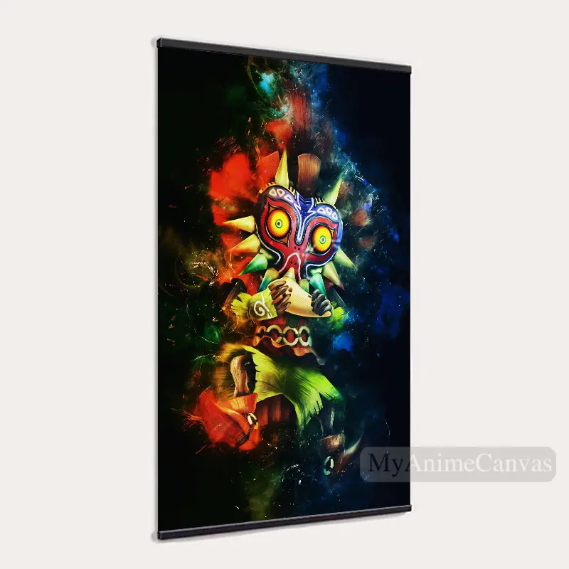 Игра &quotСказка о джелда&quot малыш Majoras маска деревянная рама холст украшения