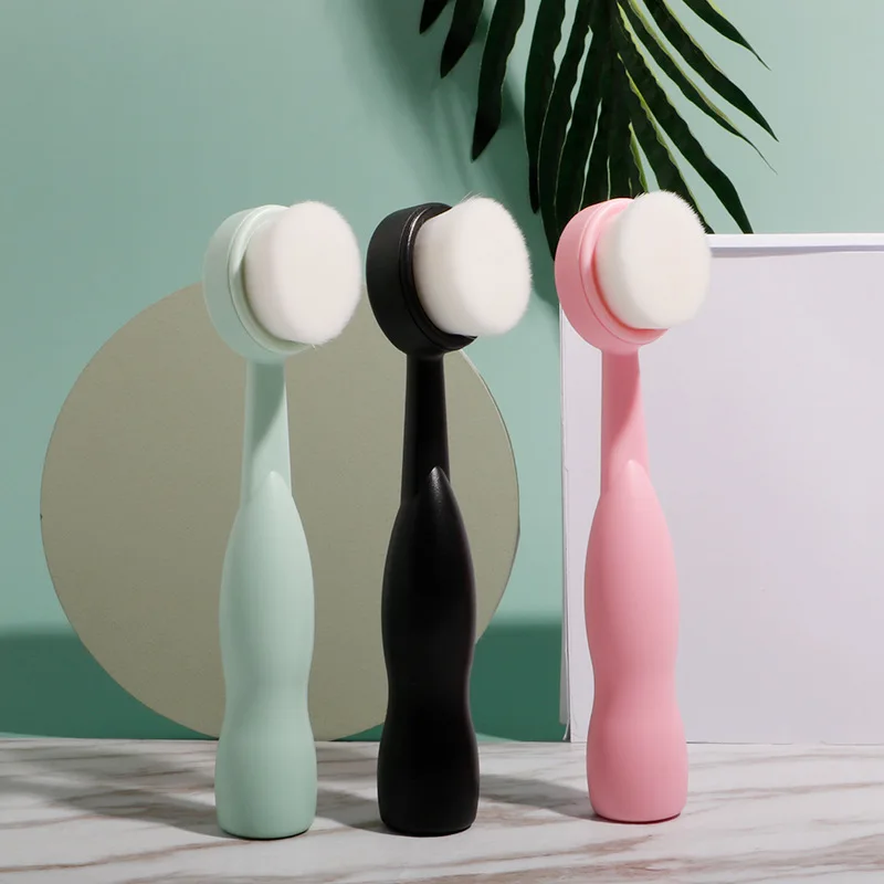 Щетка для лица с длинной ручкой ручная щетка чистки кожи мягкая удаления черных