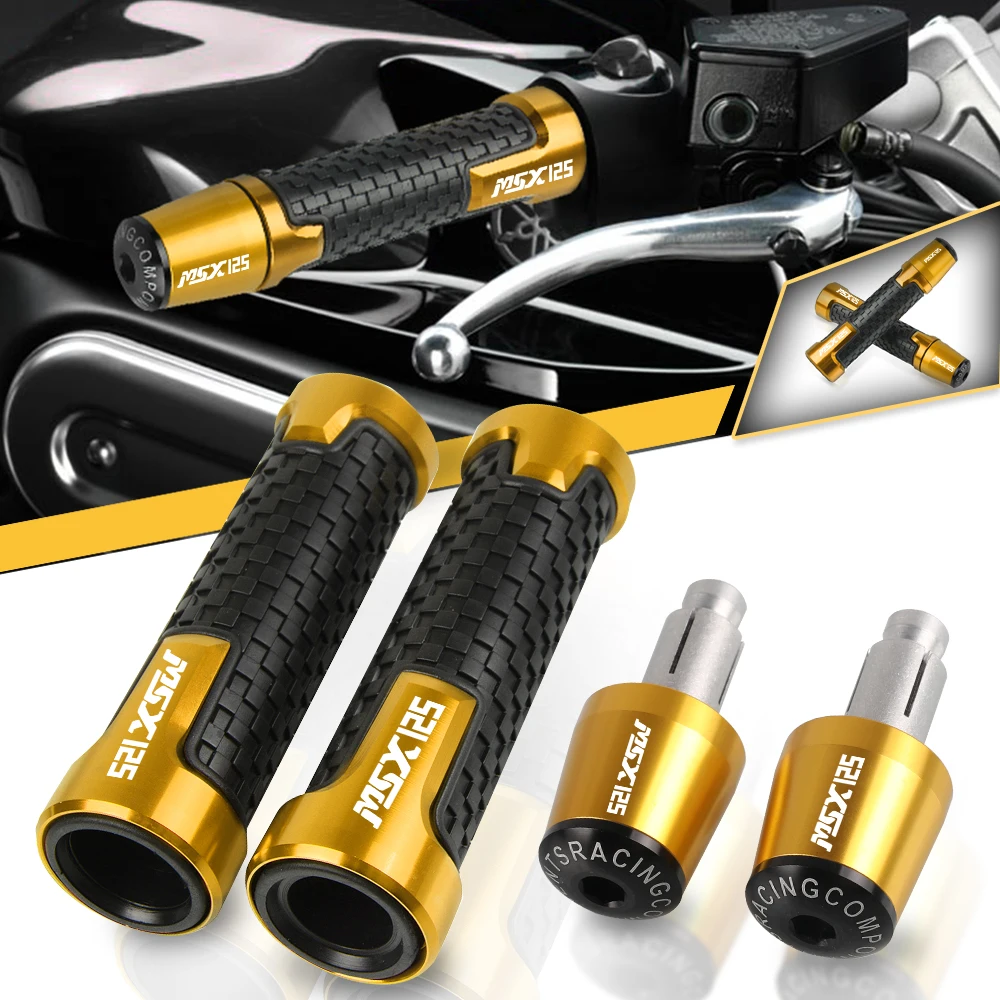 

Motorcycle 22mm 7/8" CNC Handlebar Hand Grips Rubber Grip Accessories For HONDA MSX 125 Grom/SF 2013-2020 2019 MSX125 2021 2022