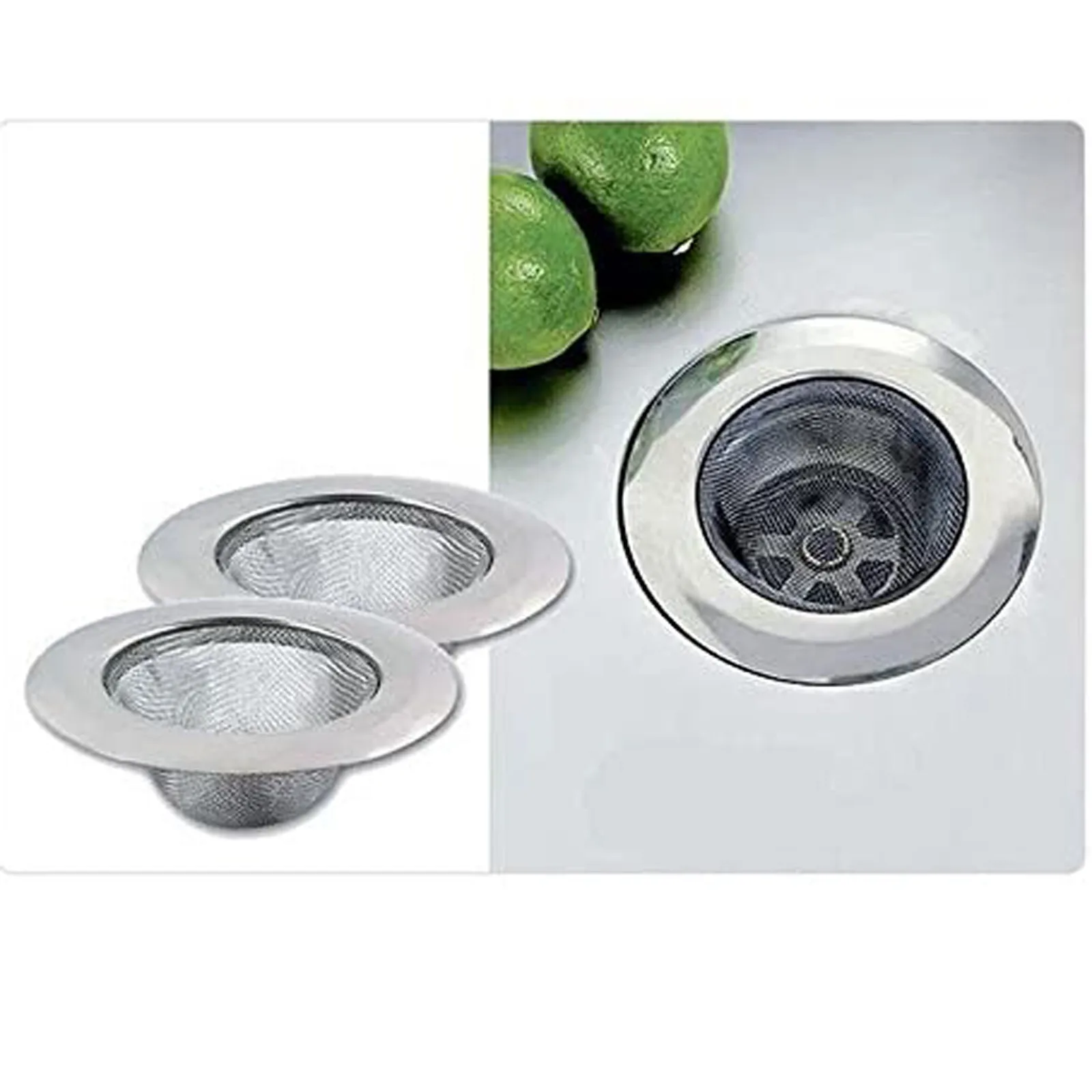 1pcs Household Stainless Steel Sink Filter Pool Bathtub Bathroom Sewer Floor Drain Kitchen Anti-clog Slag Strainer Accessories |