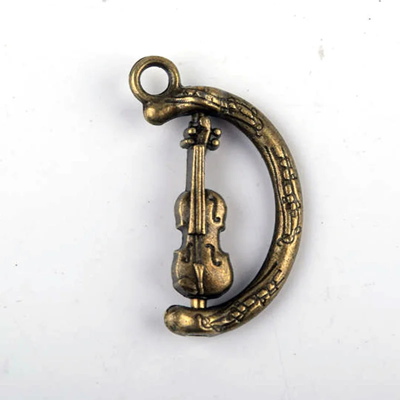 

Metal rotating pendant "Violin" key chain bracelet necklace jewelry accessories
