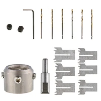 new durable 14pcs multifunction bracelet ring drill beads drill bit wood milling router set woodworking machinery parts