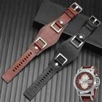 genuine leather for fossil jr1157 watch band accessories vintage style strap with high quantity stainless steel joint 24mm