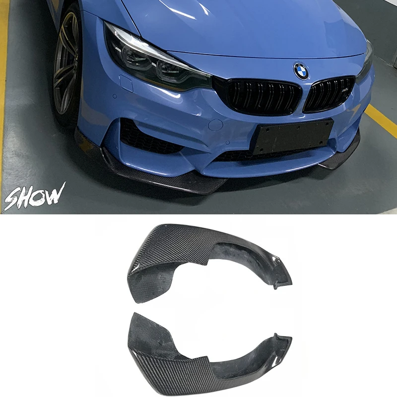 Реальные углеродного волокна автомобилей спереди Canards губ передний бампер