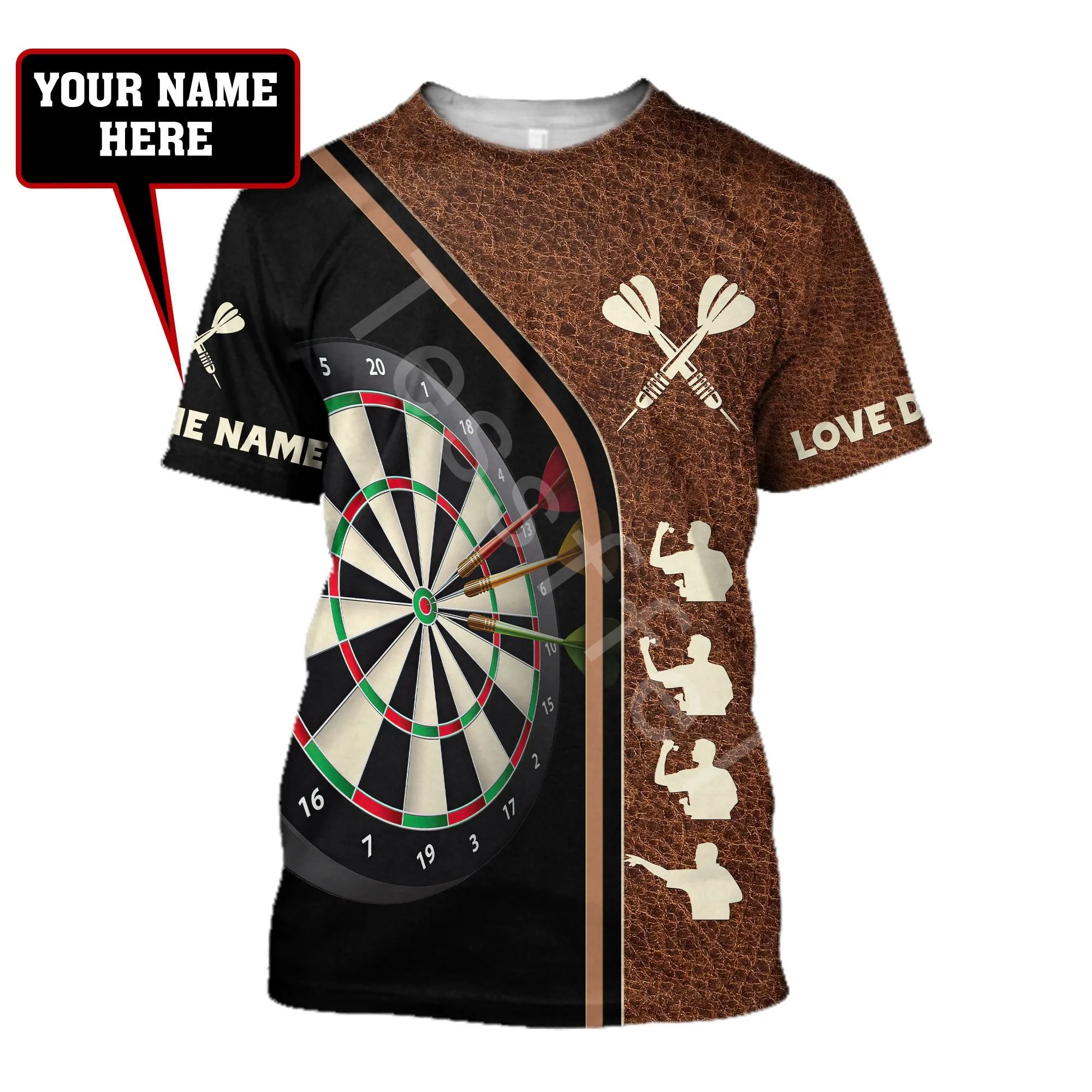 

Спортивная футболка с 3D-принтом, круглым вырезом и коротким рукавом