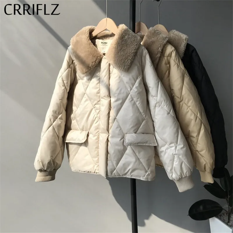 Женская короткая куртка из искусственного кроличьего меха теплая плотная