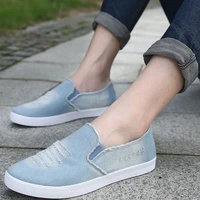 new style summer mens pedal denim beggar cloth shoes lazy shoes ripped canvas shoes mens shoes mens sneakers