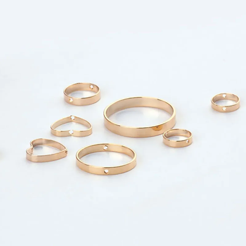 10 шт. медные серьги с отверстиями круглые для любви ожерелье кулон модный