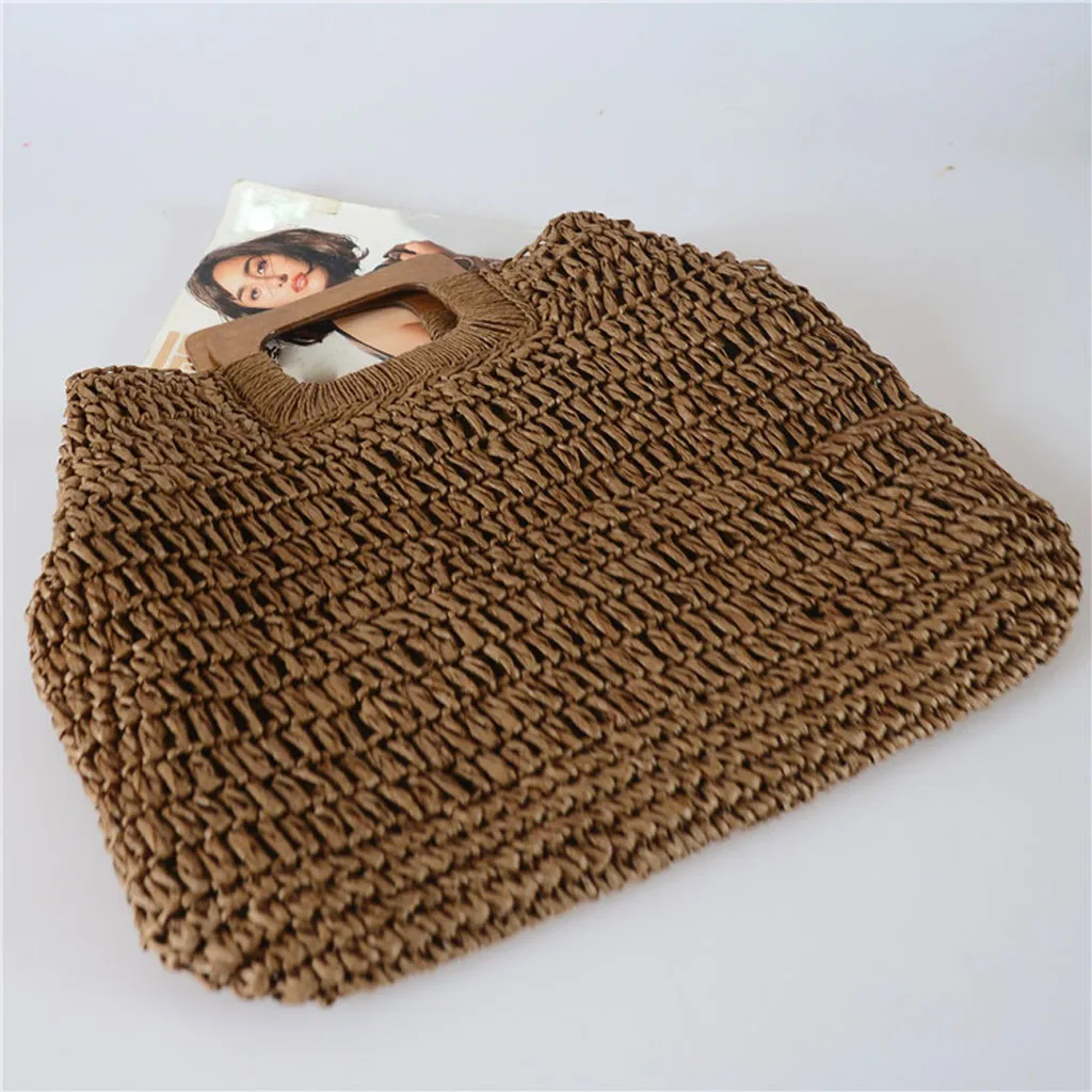 Aelicy Straw Bag Vintage New Hand Woven Women Handbag Retro Fashion Beach Female Summer Bags | Багаж и сумки