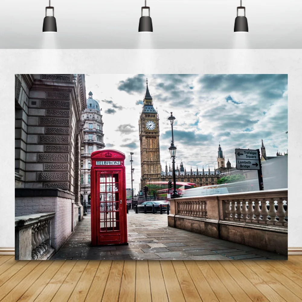 Laeacco известный достопримечательный Лондонский Биг-Бен современные здания мост