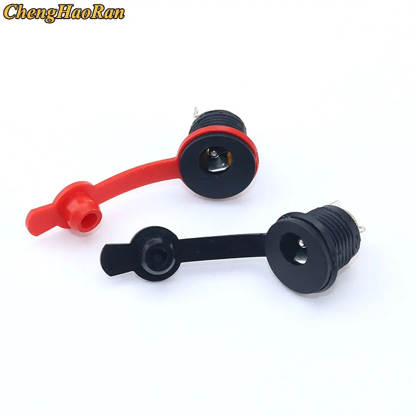 

1pcs DC Power Jack Socket Female Panel Mount Connector 5.5mm 2.1mm connector charging Plug 5.5*2.1mm 5.5*2.5mm waterproof cap