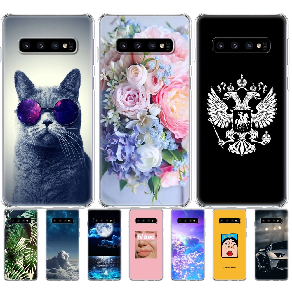 Чехол для Samsung Galaxy S10 чехол S10Plus силиконовый мягкий из ТПУ телефона E Plus G975F S 10