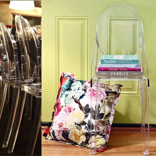 Креативный прозрачный стул акриловый личность дьявол призрак отель пластиковая