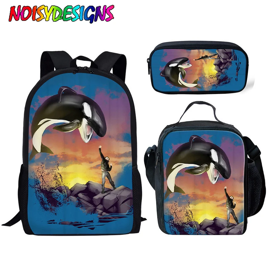 NOISYDESIGNS 3 шт./компл. школьные сумки для детей начальной школьный рюкзак девочек