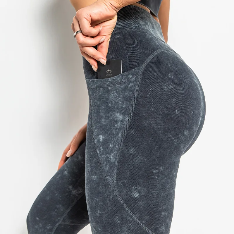 New Women Yoga Pants  High Waist Peach Hip Bubble Butt Seamless Leggings Fitness Sports Breathable Elastic Tights Gym Leggings