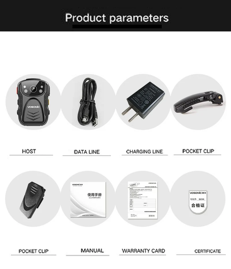 20hrs долгое время записи 1296p HD Автомобильная камера DVR IP67 водонепроницаемая