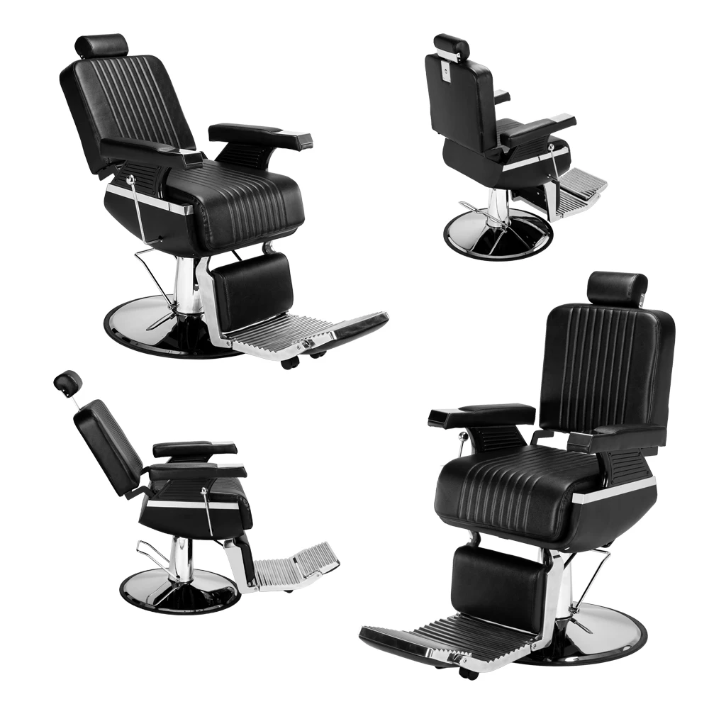 

Men's Hairdressing Chair High-End Reclining Chair Black
