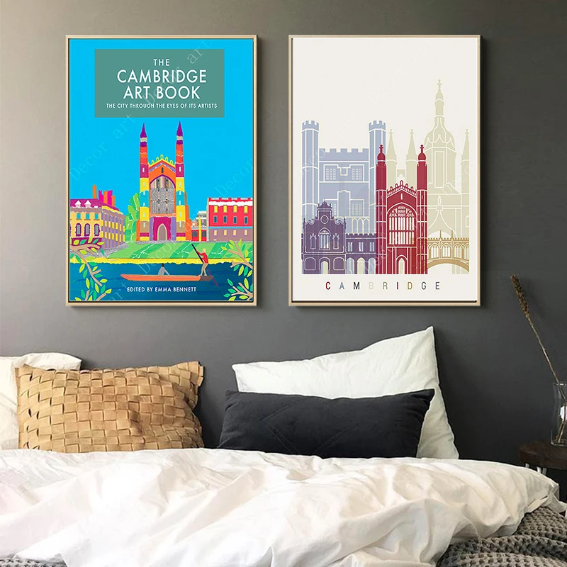 Винтажные постеры для путешествий с британским Кембриджским университетом