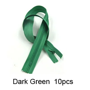 DG001- Dark Green Класс AAA 3#20 шт закрытые невидимые молнии 28 см для подушки, платья, 60 см DIY Швейные наборы Аксессуары молнии 40 см - Цвет: DG001- Dark Green