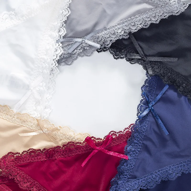 

Sold by 6pcs--Seamless underwear women's cotton ultra-thin breathable sexy lace low waist briefs