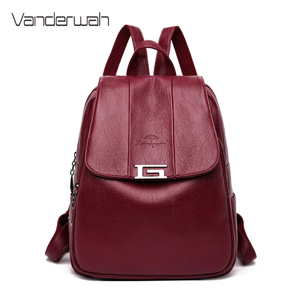 Новинка 2020 роскошный женский рюкзак из мягкой кожи высокое качество простые